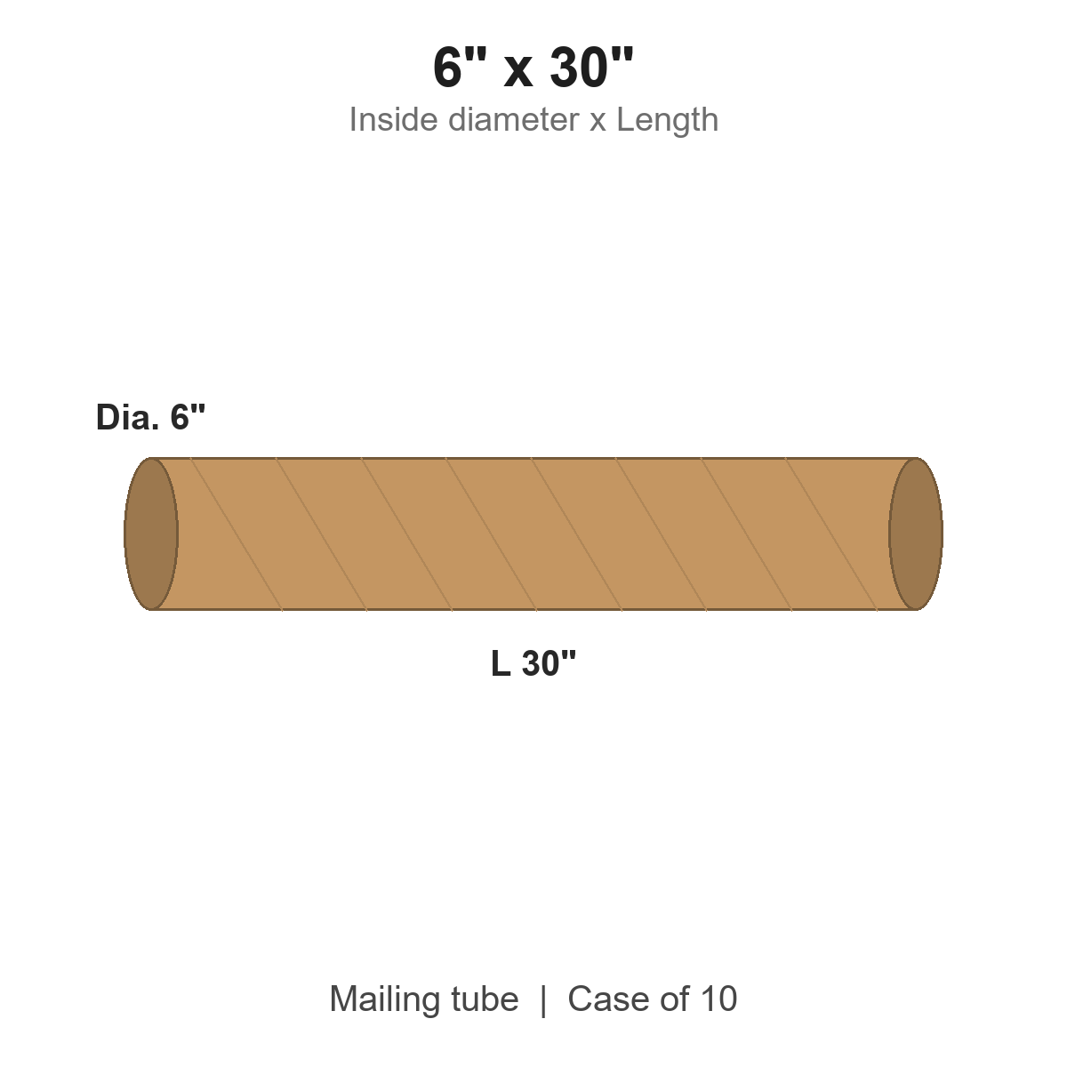 6" x 30" Kraft Mailing Tubes