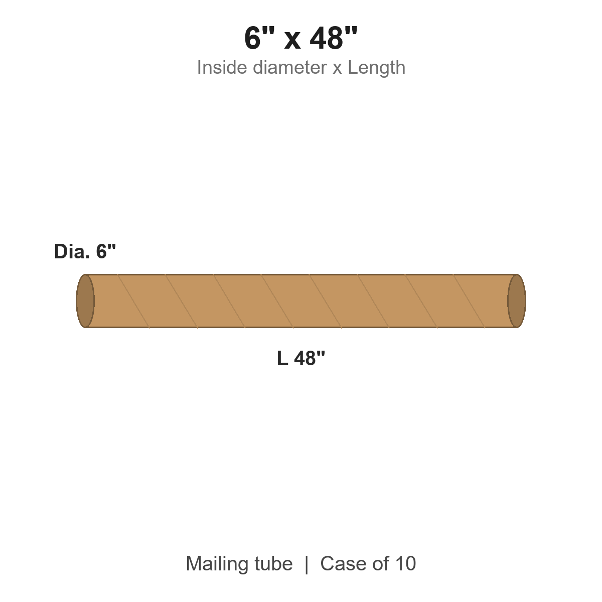 6" x 48" Kraft Mailing Tubes