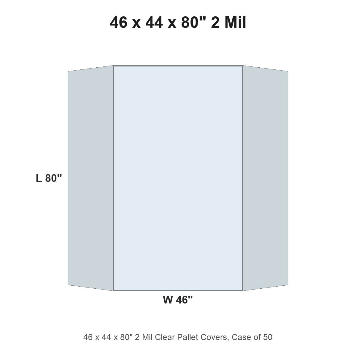 46 x 44 x 80" 2 Mil Clear Pallet Covers