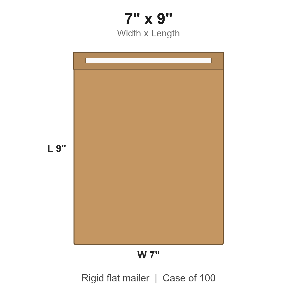 7" x 9" Self-Seal Kraft Rigid Flat Mailers Plus