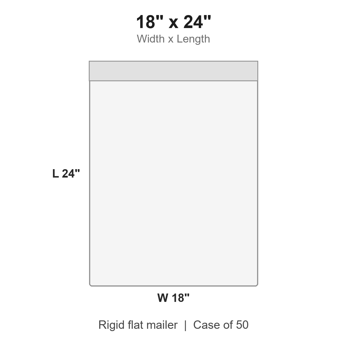 18" x 24" White Rigid Flat Mailers