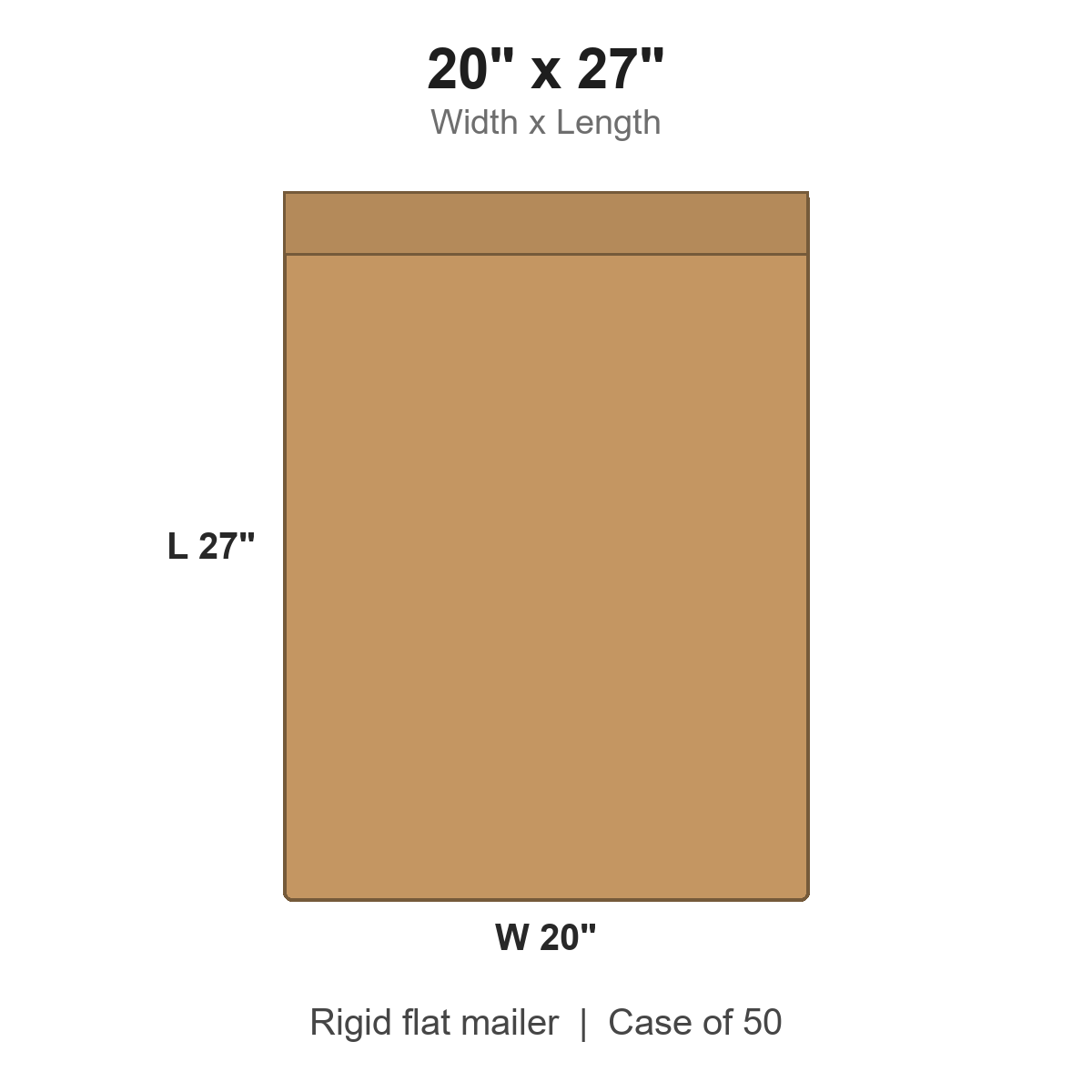 20" x 27" Kraft Rigid Flat Mailers
