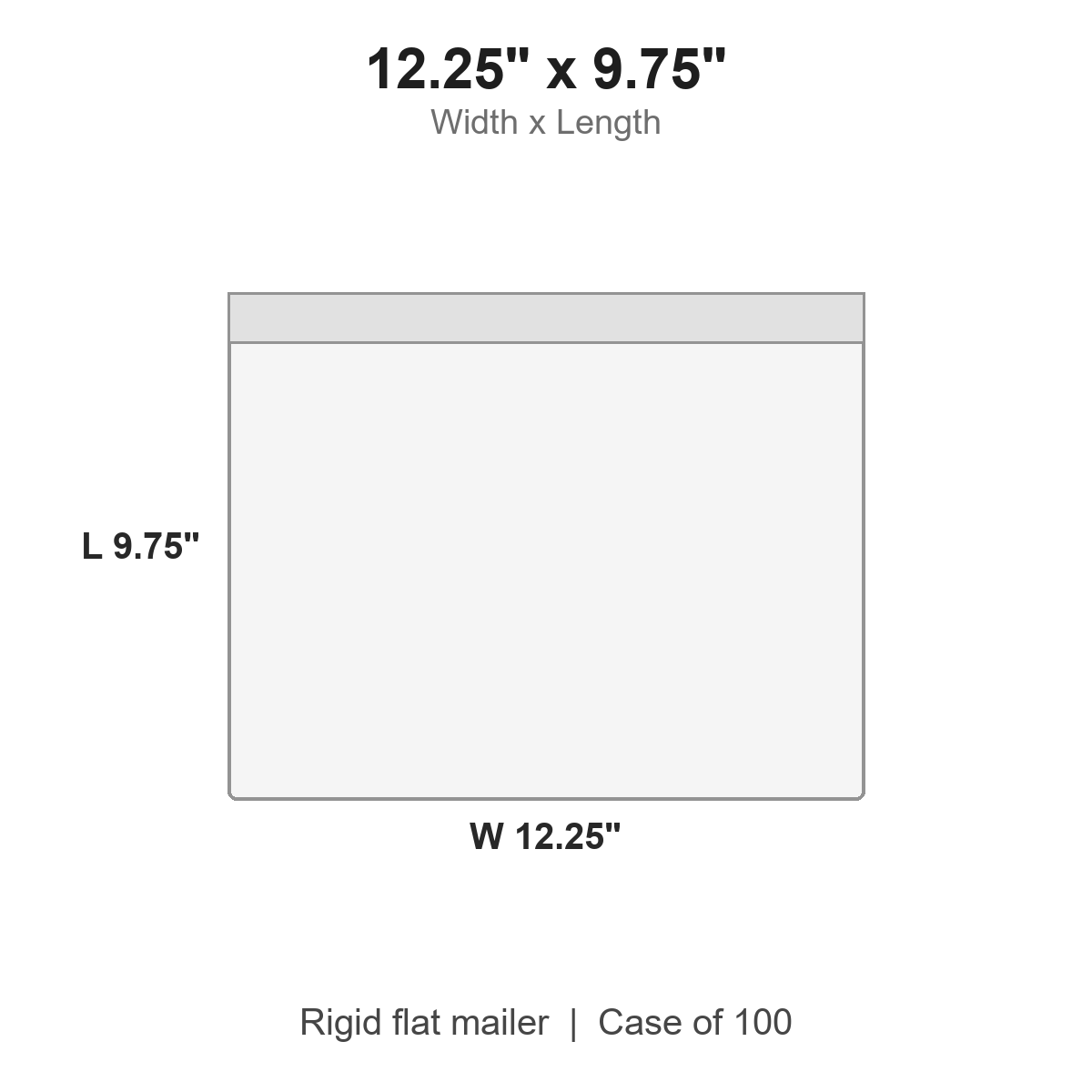 12.25" x 9.75" White Rigid Flat Mailers