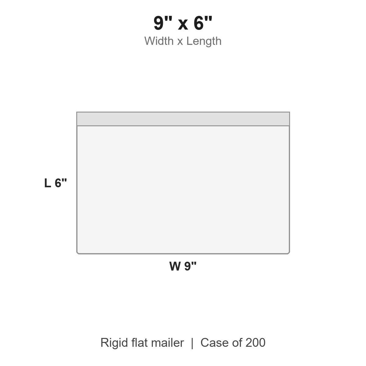 9" x 6" White Rigid Flat Mailers