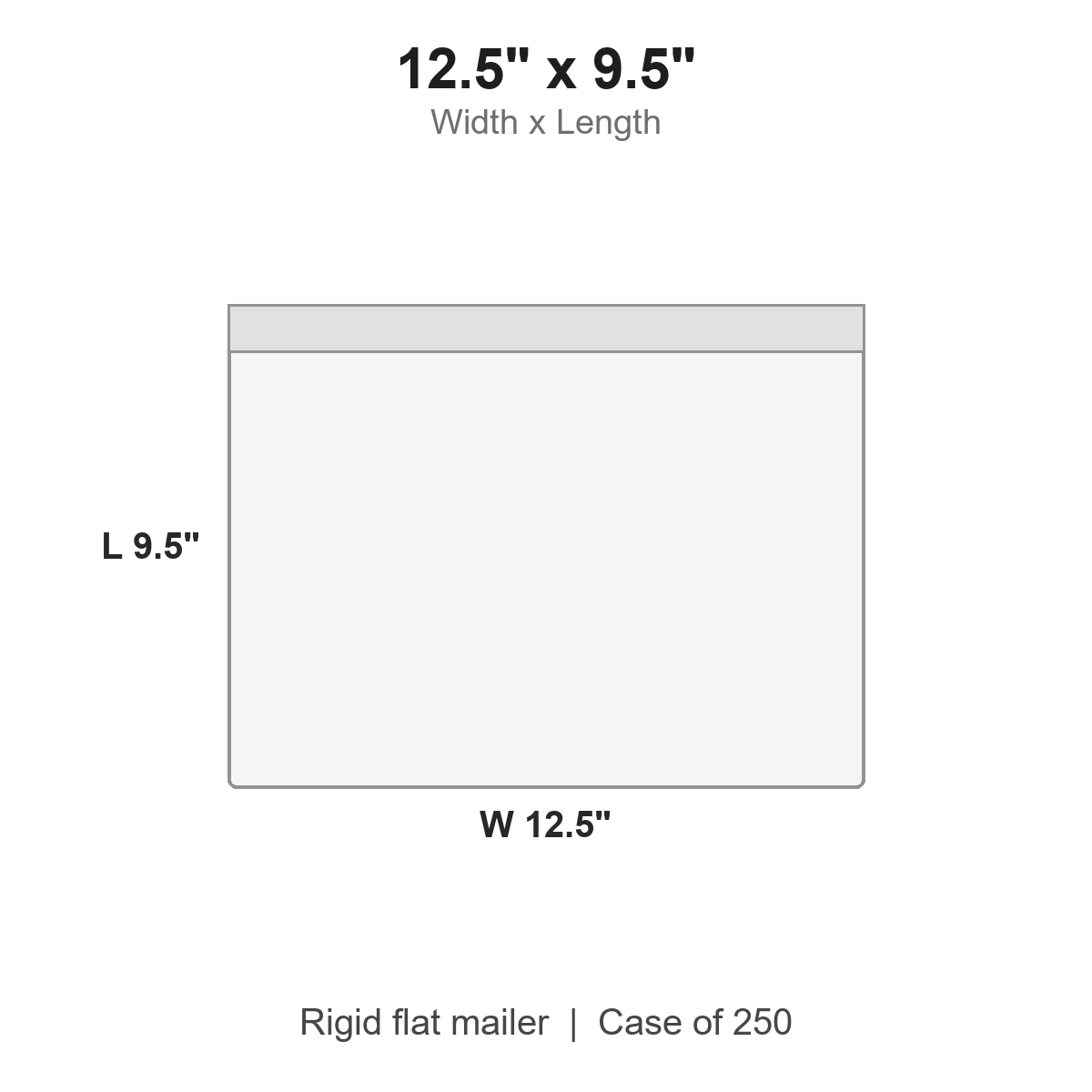 12.5" x 9.5" Rigid Flat Mailers