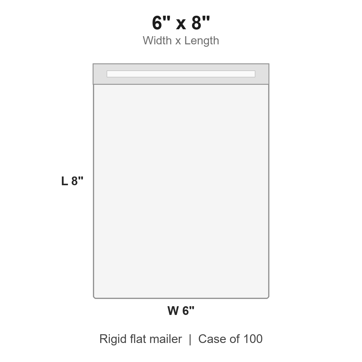 6" x 8" Self-Seal White Rigid Flat Mailers Plus