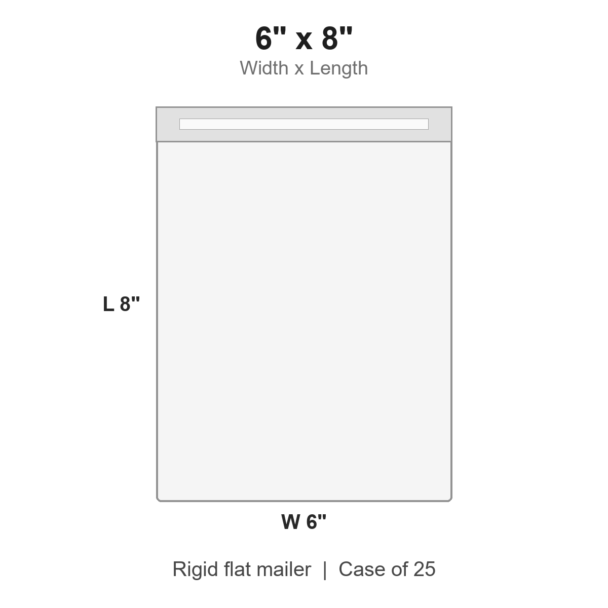 6" x 8" Self-Seal White Rigid Flat Mailers Plus