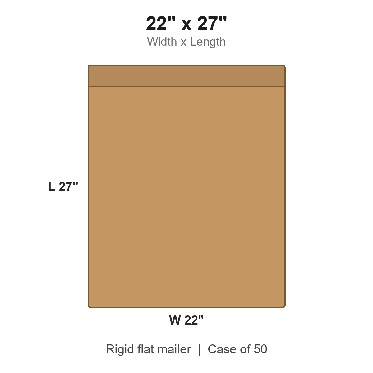 22" x 27" Kraft Rigid Flat Mailers