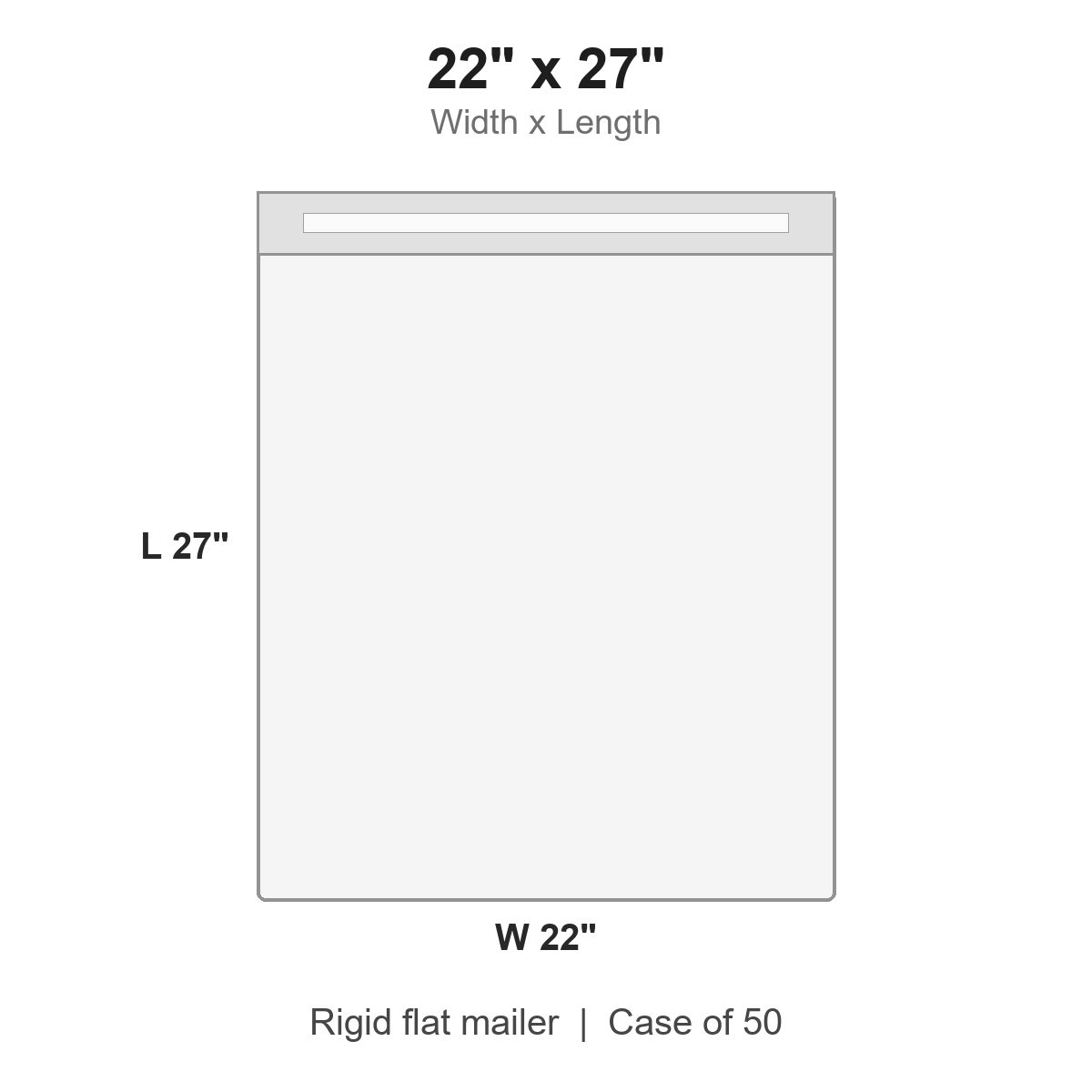 22" x 27" Self-Seal White Rigid Flat Mailers Plus