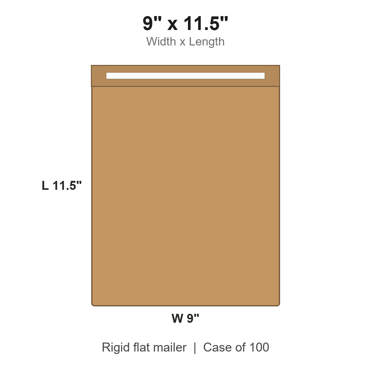 9" x 11.5" Self-Seal Kraft Rigid Flat Mailers Plus