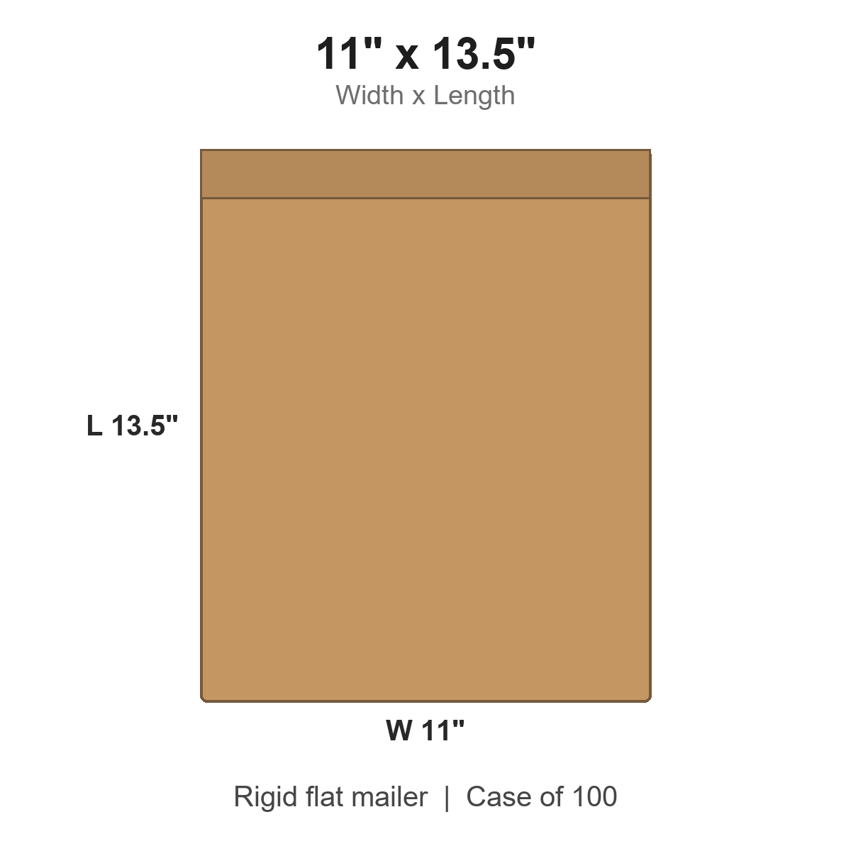 11" x 13.5" Kraft Rigid Flat Mailers