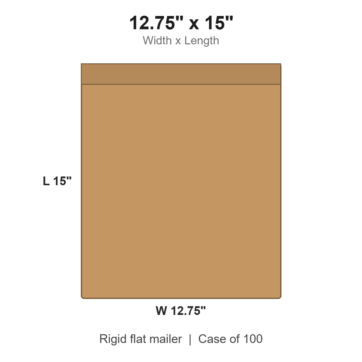 12.75" x 15" Kraft Rigid Flat Mailers