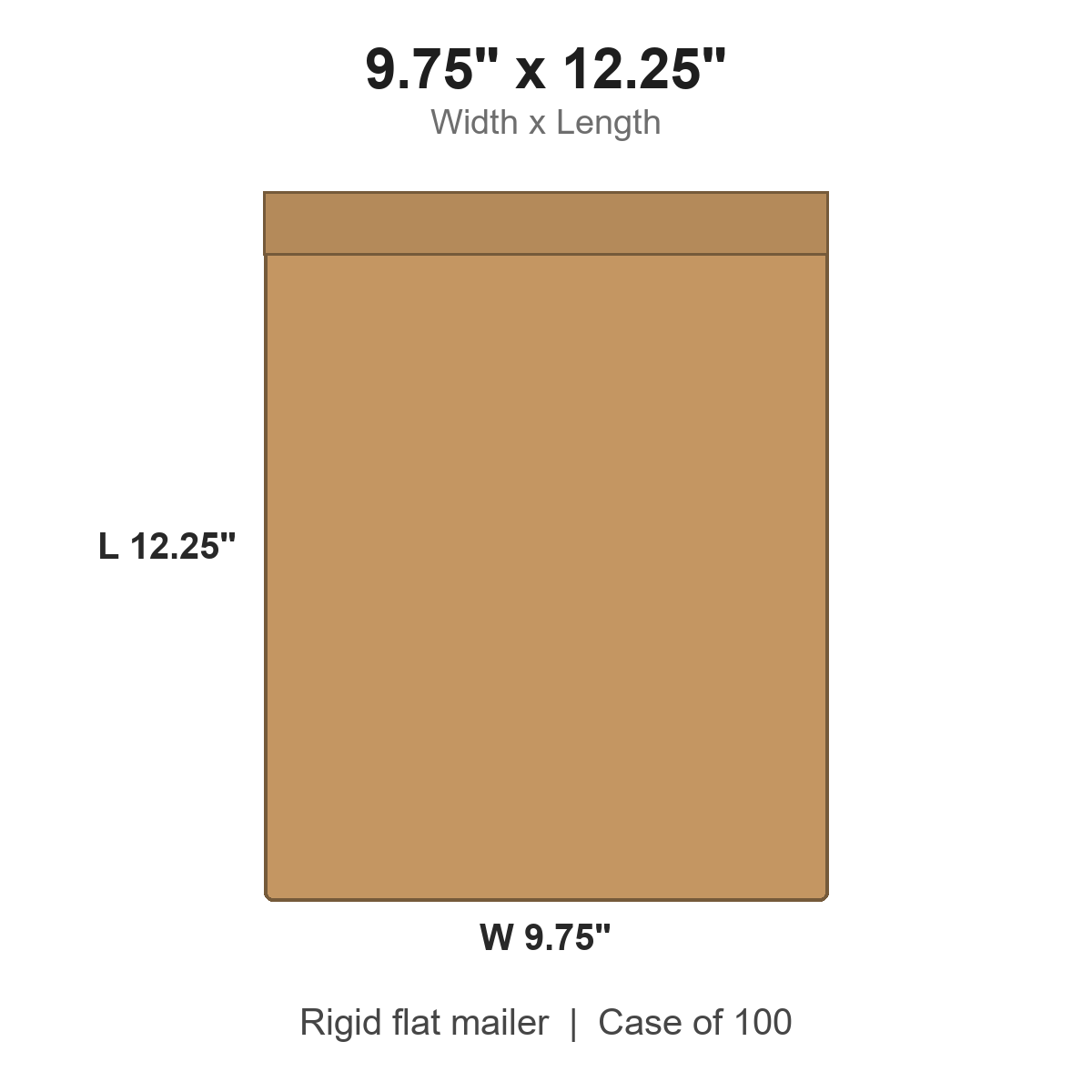 9.75" x 12.25" Kraft Rigid Flat Mailers