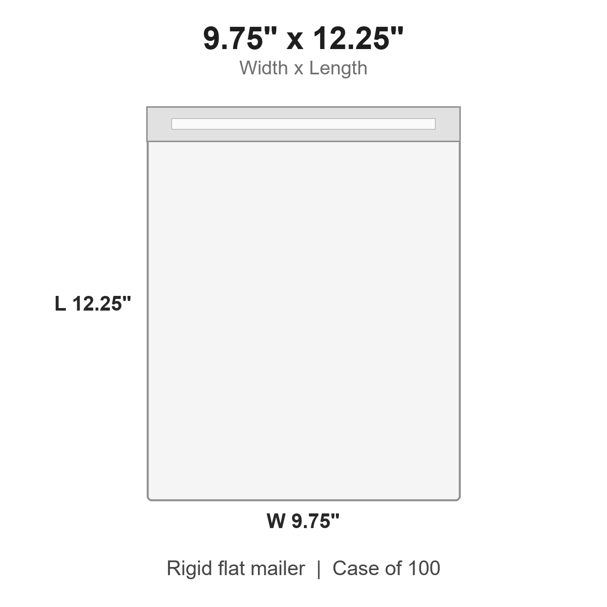 9.75" x 12.25" Self-Seal White Rigid Flat Mailers Plus