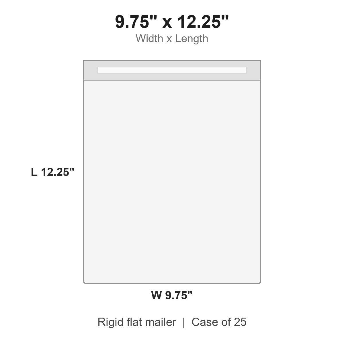 9.75" x 12.25" Self-Seal White Rigid Flat Mailers Plus