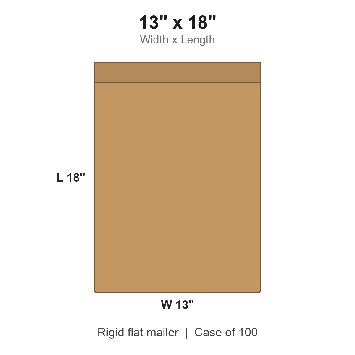 13" x 18" Kraft Rigid Flat Mailers