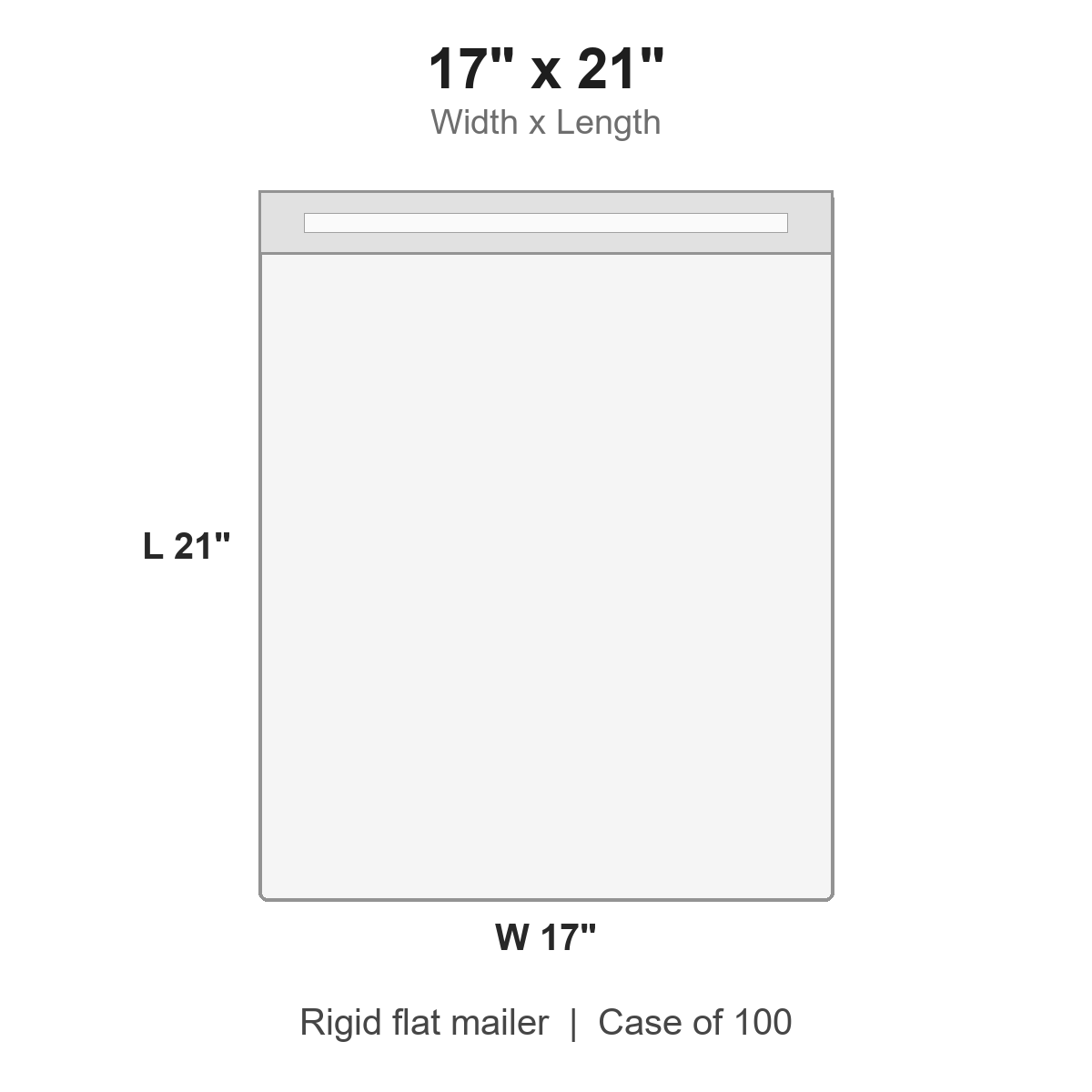 17" x 21" Self-Seal White Rigid Flat Mailers Plus