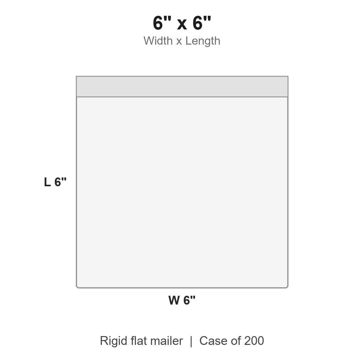6" x 6" White Rigid Flat Mailers