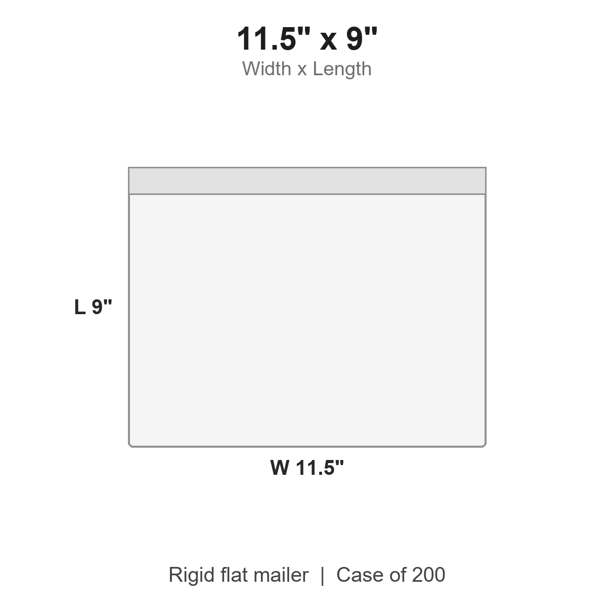 11.5" x 9" White Rigid Flat Mailers