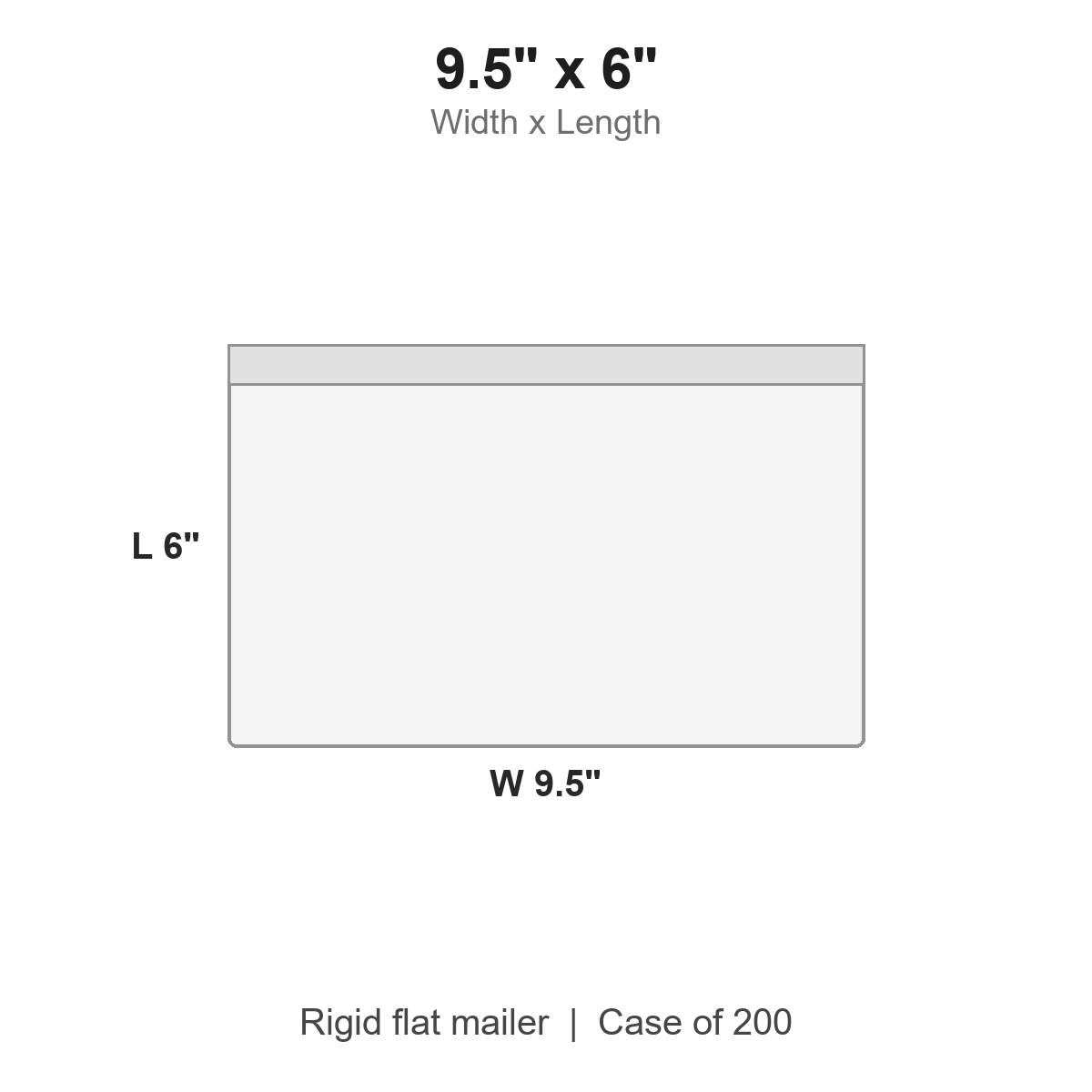 9.5" x 6" White Rigid Flat Mailers