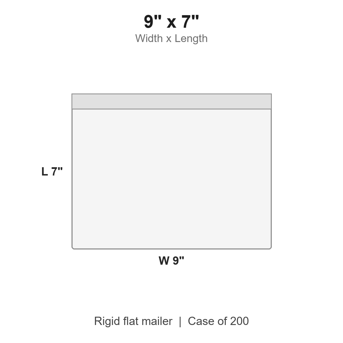 9" x 7" White Rigid Flat Mailers