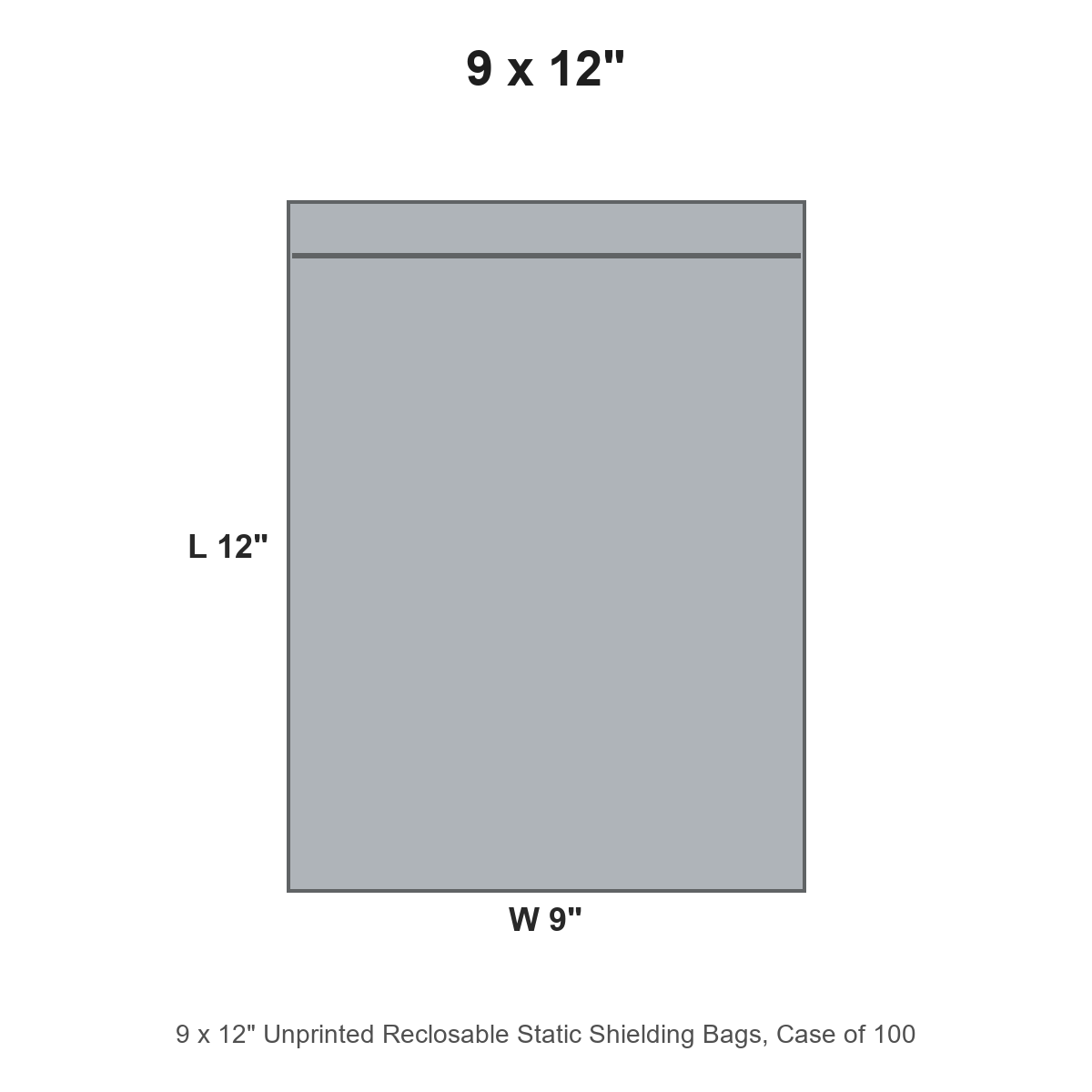 9 x 12" Unprinted Reclosable Static Shielding Bags