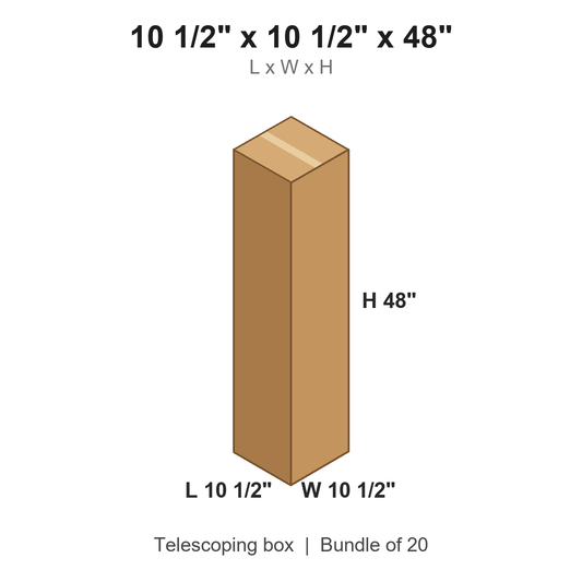 10.5x10.5x48 Telescoping Outer Boxes
