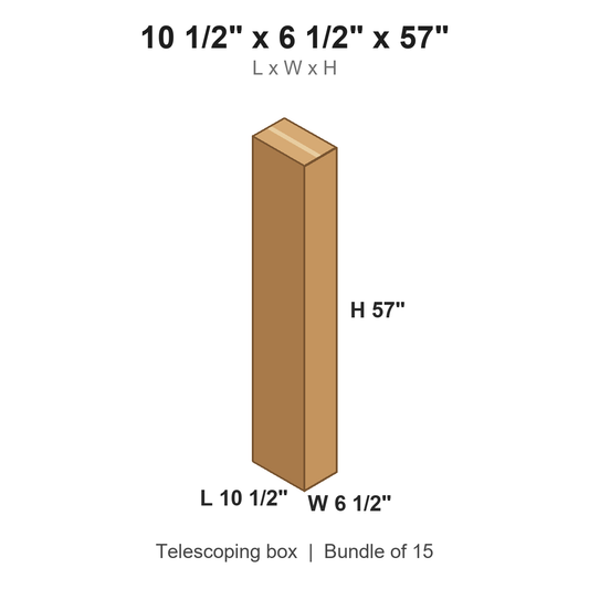 10.5x6.5x57 Telescoping Outer Boxes
