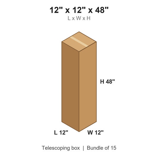 12x12x48 Telescoping Inner Boxes