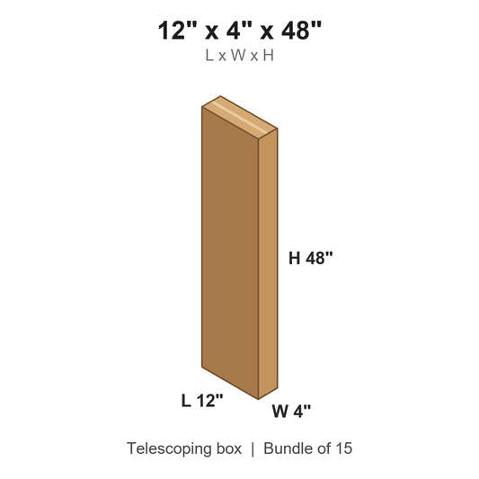 12x4x48 Telescoping Inner Boxes