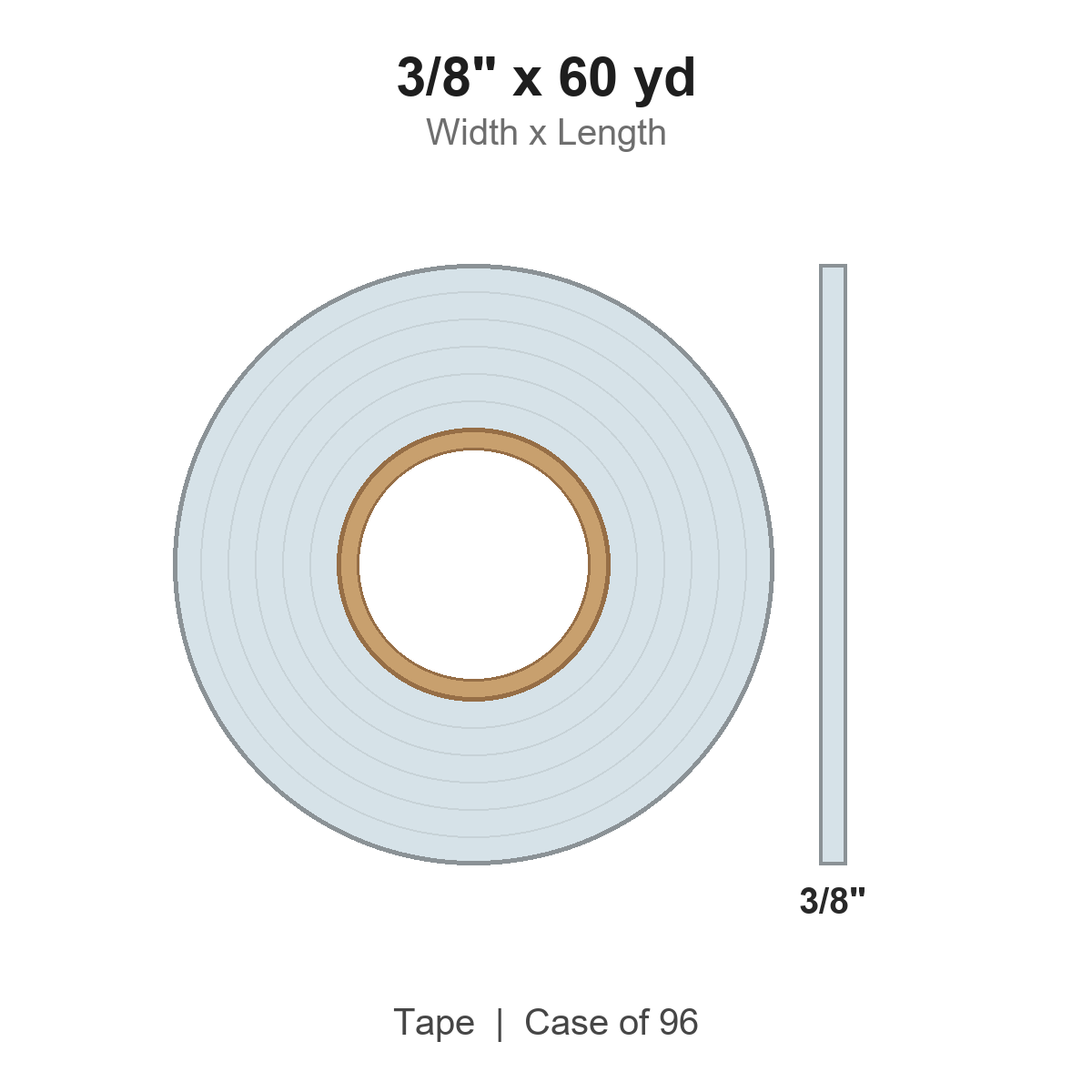 3/8" x 60 yd Strapping Tape