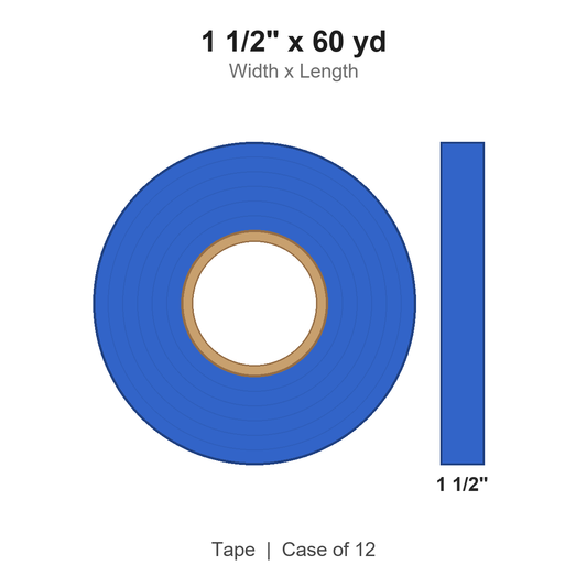 1 1/2" x 60 yd Blue Painter's Masking Tape