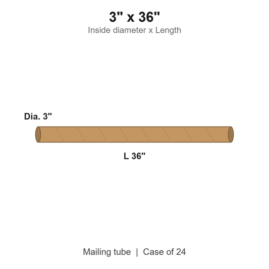 3" x 36" Telescoping Kraft Mailing Tubes