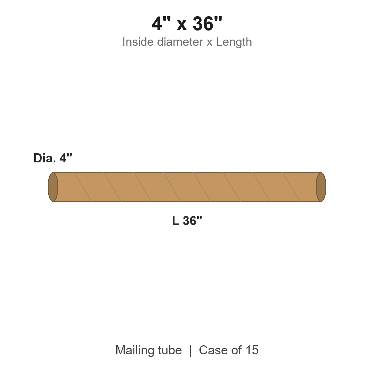 4" x 36" Telescoping Kraft Mailing Tubes