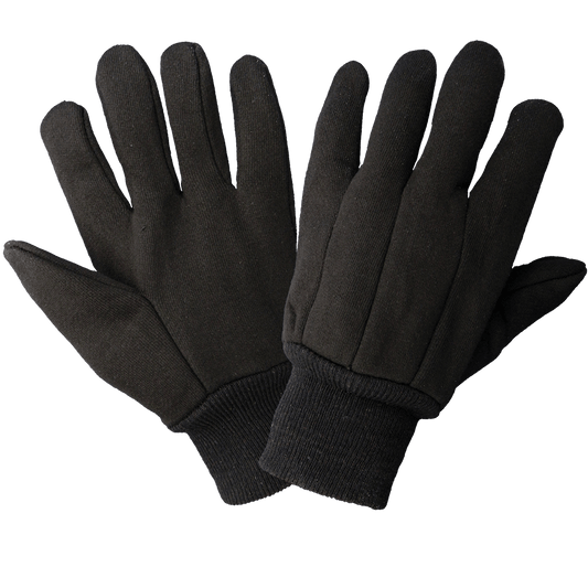 Foam-Lined Brown Jersey Gloves C10BJINT-9(L) (Case of 12 Dozen Pair)