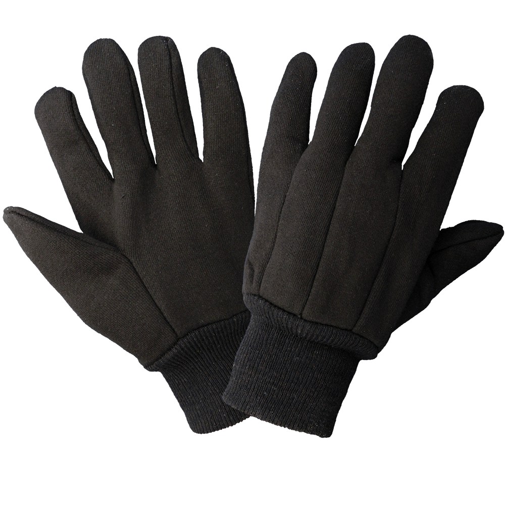 Foam-Lined Brown Jersey Gloves C10BJINT