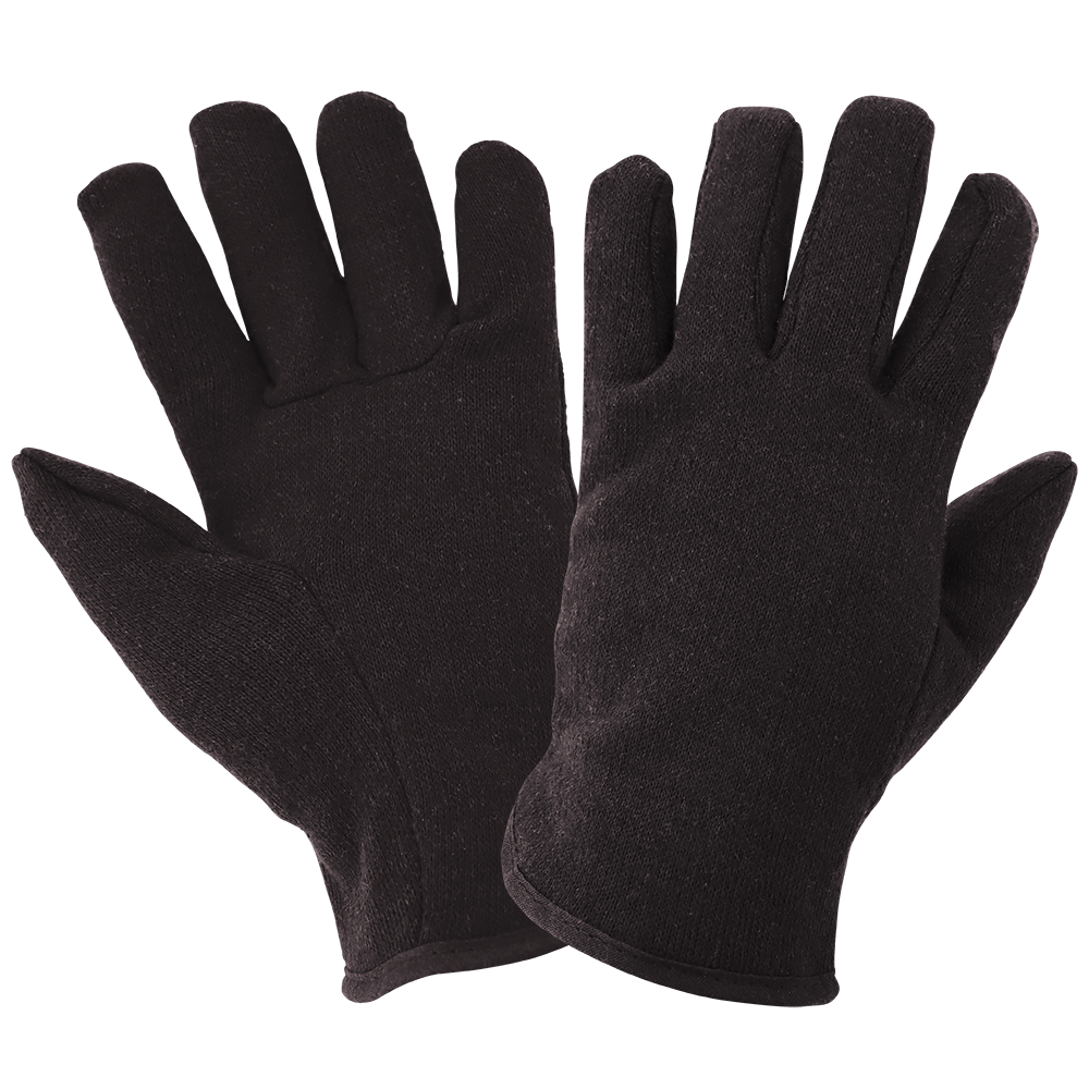 Red Lined Brown Jersey Gloves C10BJR-LT (Dozen Pair)