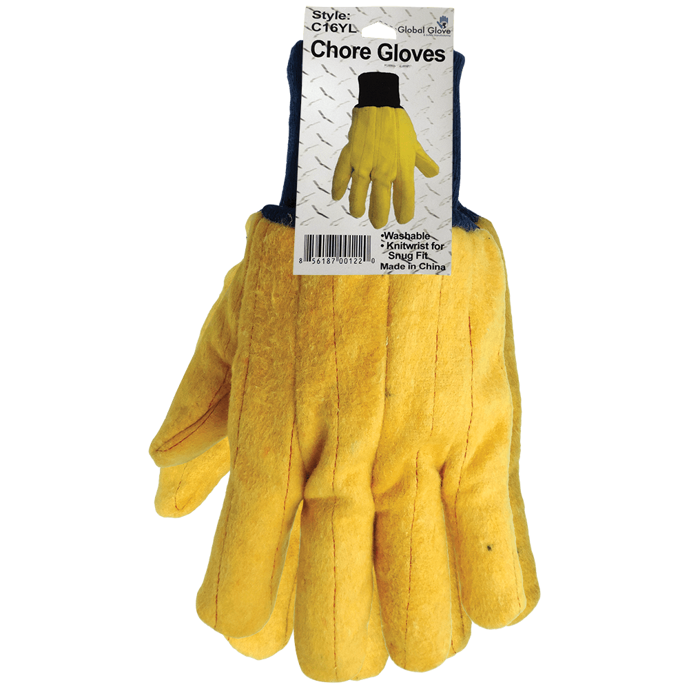 Cotton Cut / Sewn Gloves C16Y-TL (Case of 6 Dozen Pair)