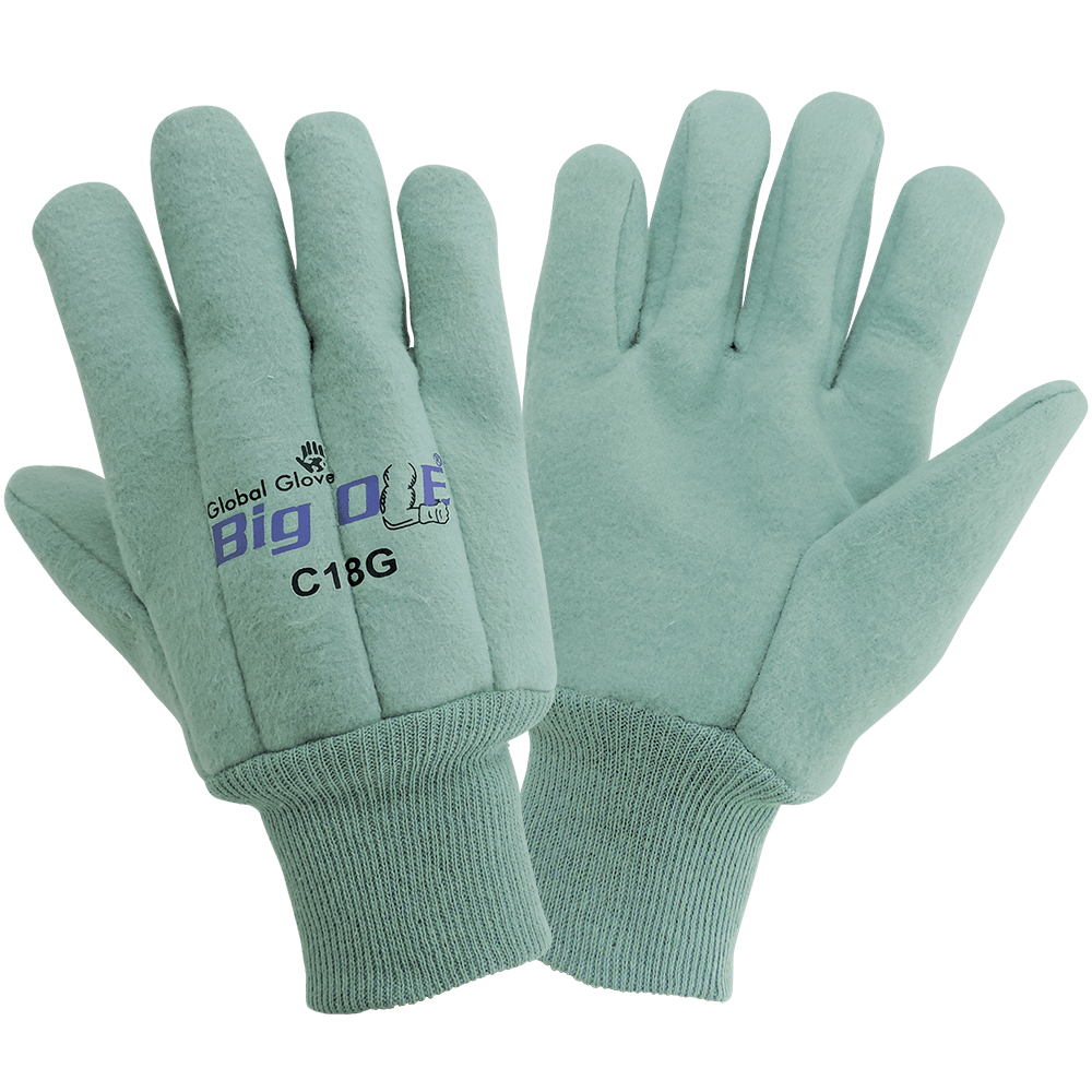 Cotton Cut / Sewn Gloves C18G-J (Case — 72 pair / 6 dozen pair)