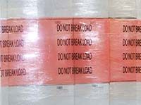 5 X 1000 X 80 - RED WITH BLACK PRINT "DO NOT BREAK LOAD"; 12 RLS/CS