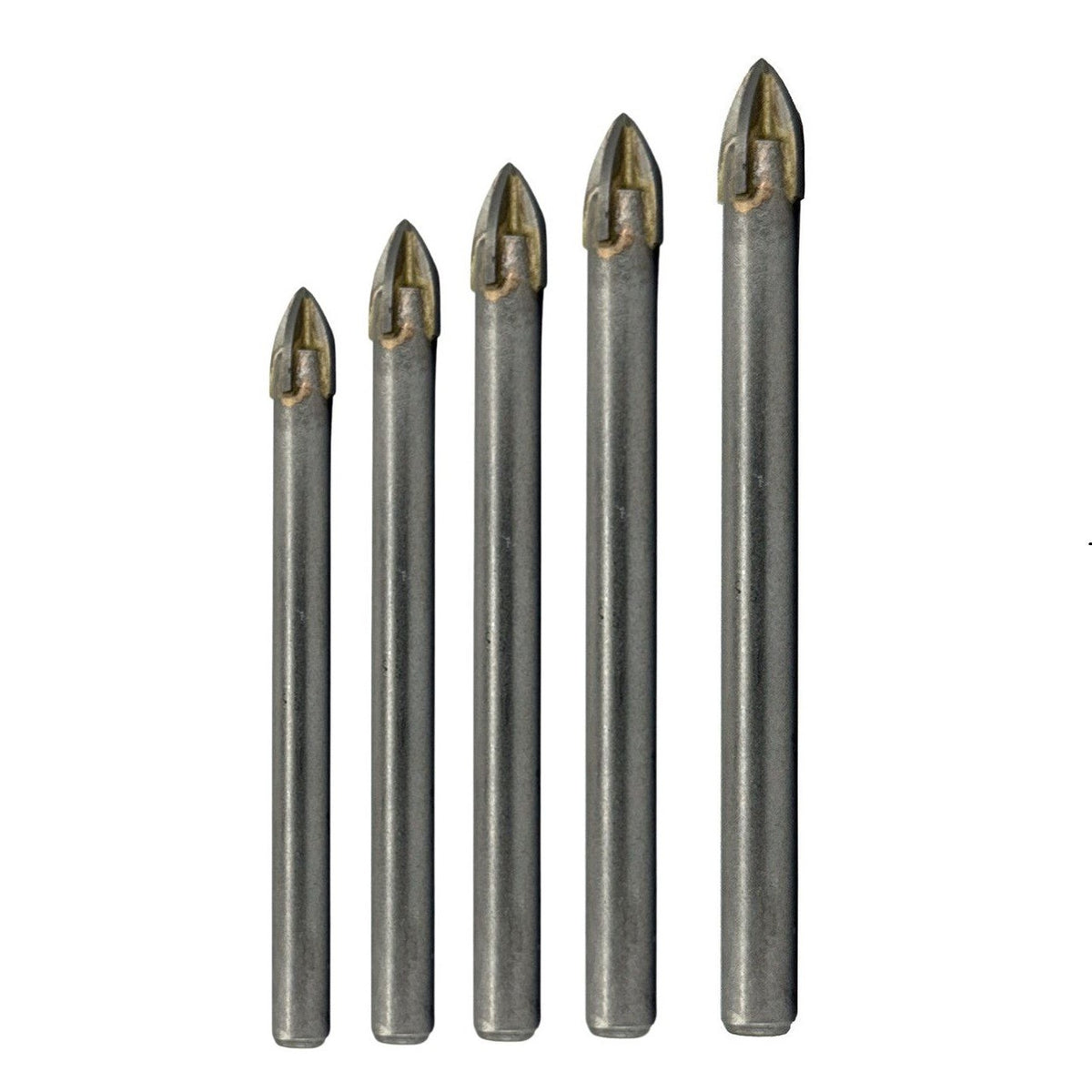 Drill America 4 Flute Round Shank Glass/Tile, DWD4FGD-SET