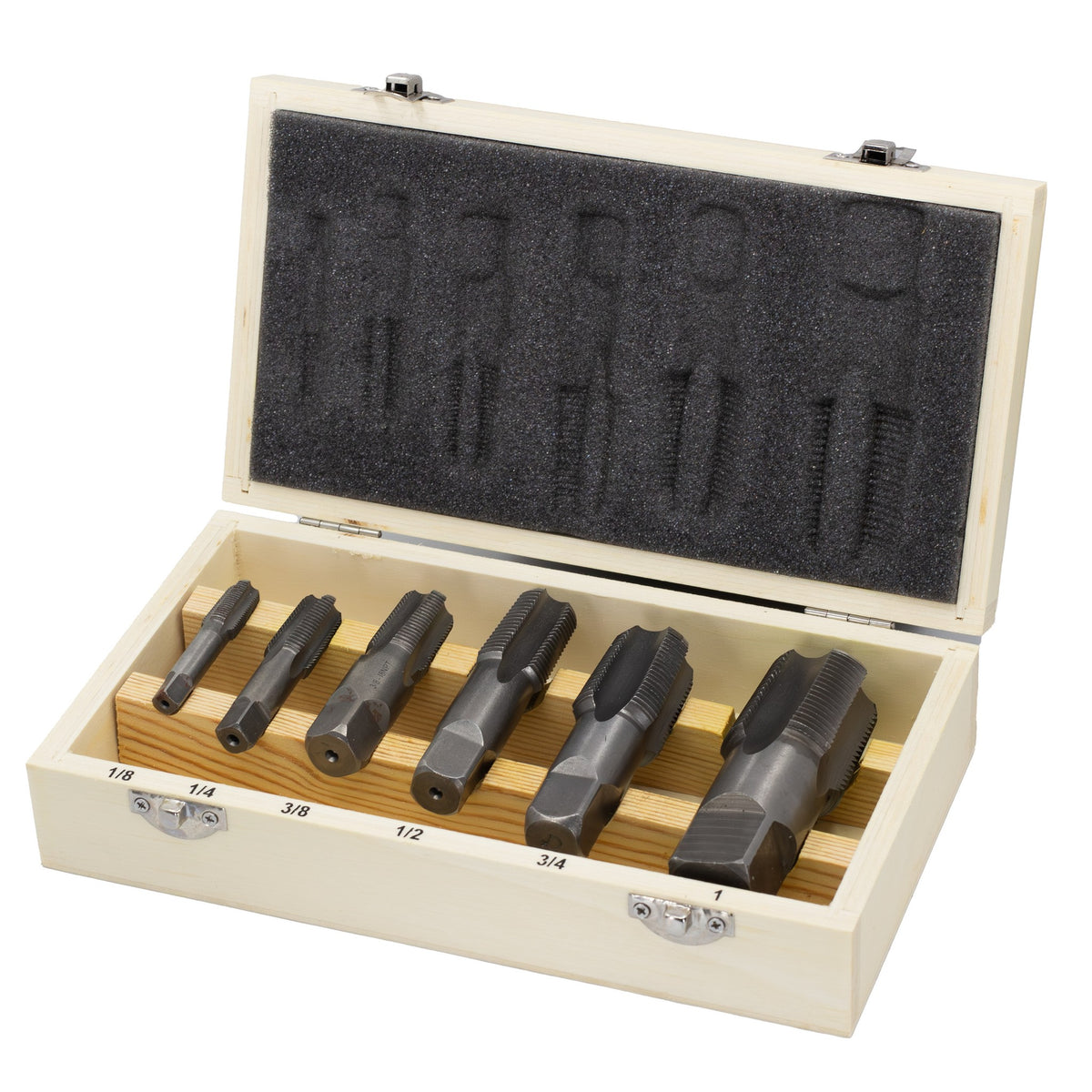 Drill America Carbon Steel NPT Taps, DWTPT1/8-1SET