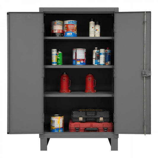 Durham 12 gauge extra heavy duty all-welded steel storage cabinet, gray