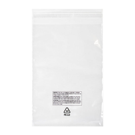 Lip & Tape Resealable Suffocation-Warning Mailers