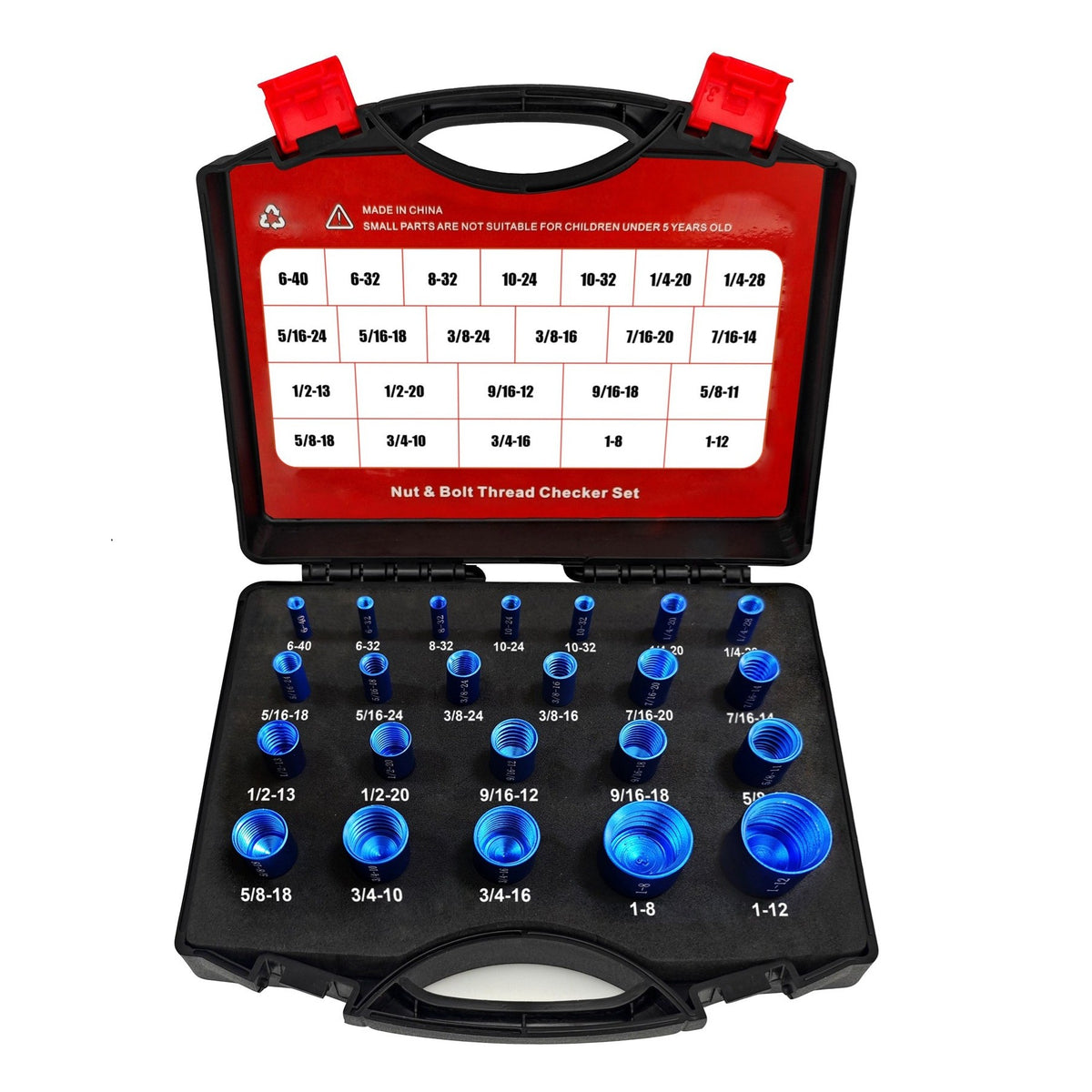 Drill America Nut and Bolt Thread Checkers, NBT23