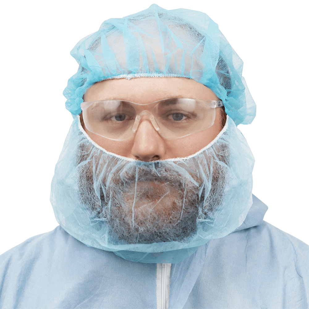 Disposable Non-Woven Beard Covers NW-PPBR18-B (Case)