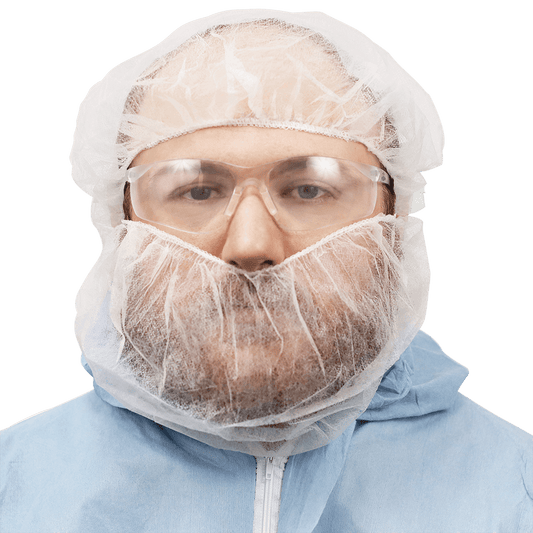 Disposable Non-Woven Beard Covers NW-PPBR18-W (Case of 1000 Each)