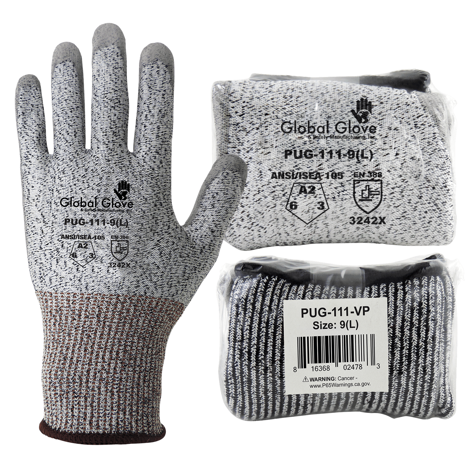 PU on HPPE Gloves PUG-111-VP