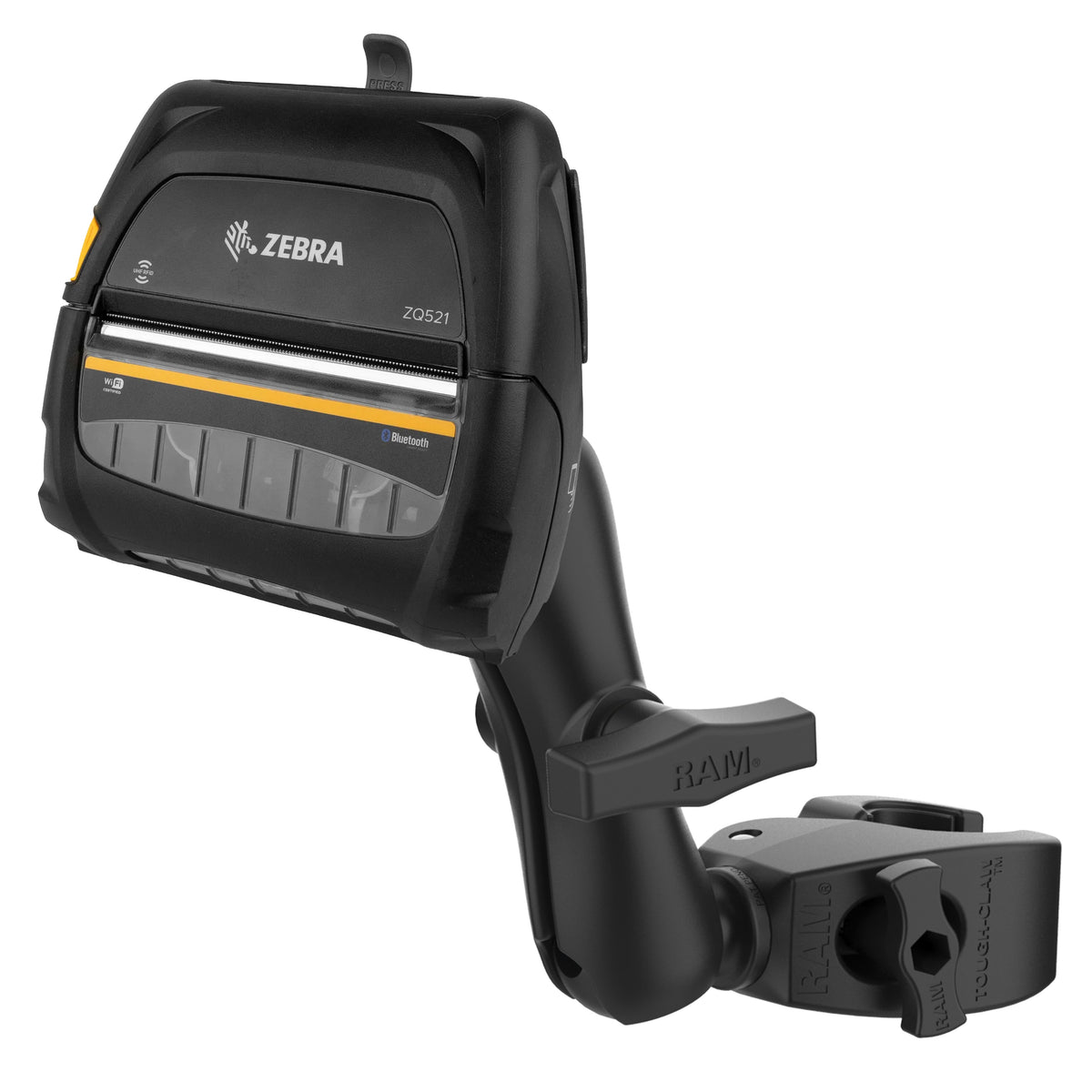 RAM Mounts Zebra ZQ521 Holder with Med Tough-Claw (RAM-404-ZE30U)