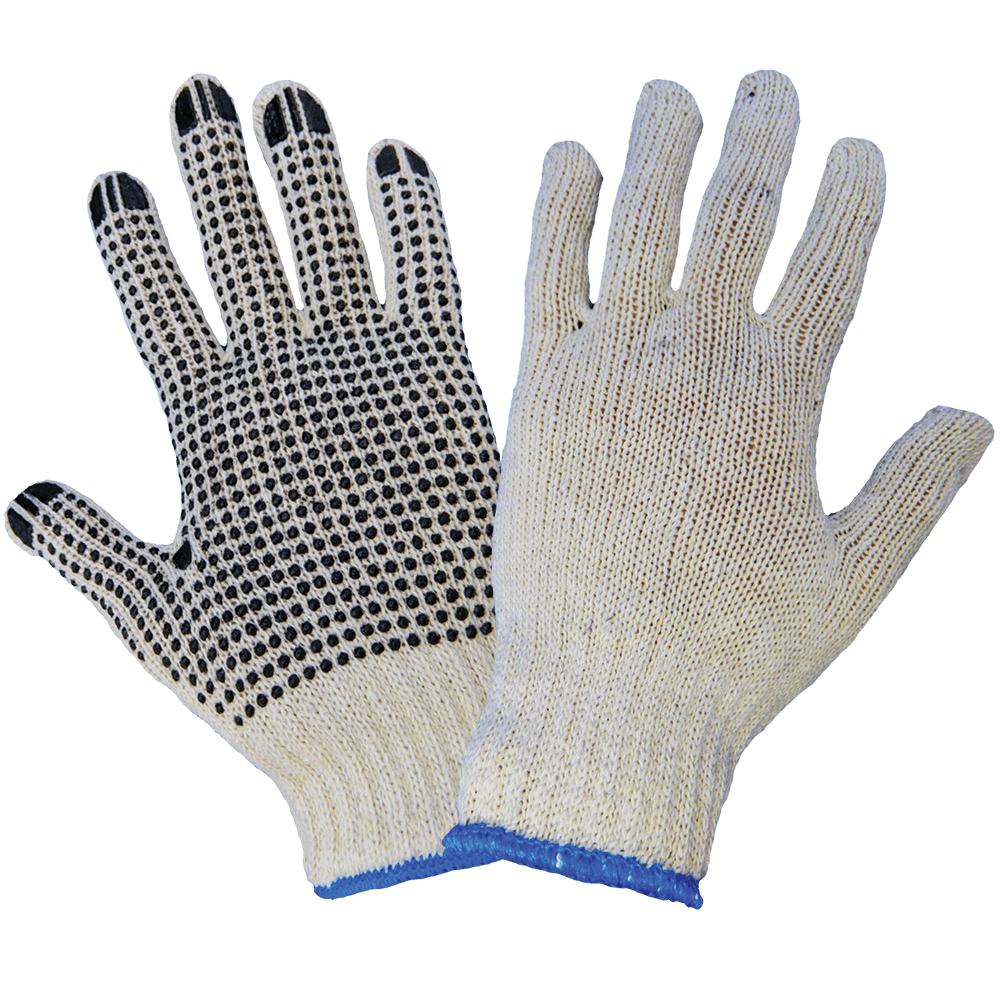 String Knit Dotted Gloves S55D1 (Dozen Pair)